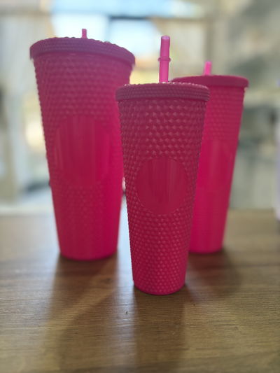 Vaso diamante x 3 fucsia