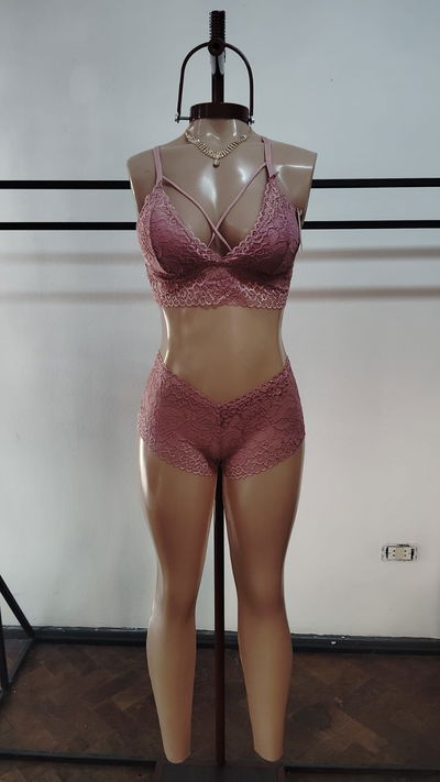 Art.603 Conjunto con taza con culotte de encaje