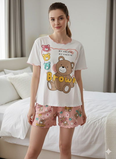 Art.1538 pijama short y remera larga