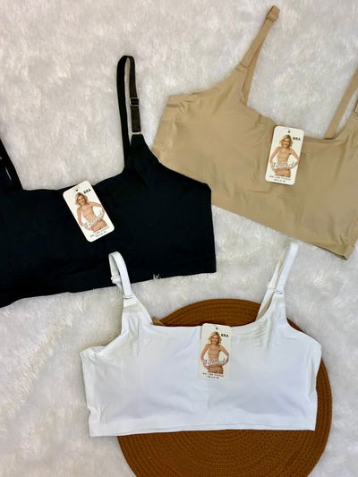 Art.471 top látex T90 al T105 entero atrás con bretel y taza desmontable  