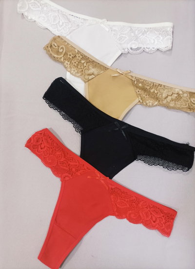 Art.194 Colaless algodón con puntilla x3