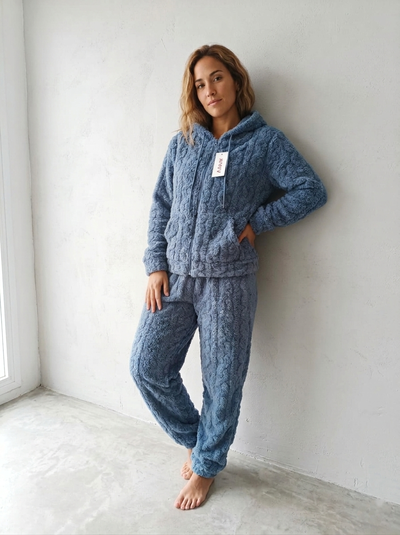 Art.1539 pijama dos piezas con cierre y capucha 