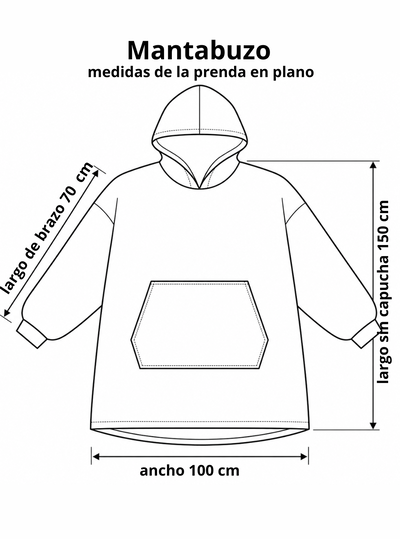 Art.1514L Mantabuzo extra largo 150cm de alto con con corderito
