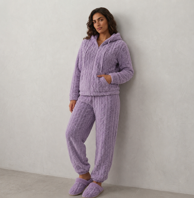 Art.1539 pijama dos piezas con cierre y capucha 
