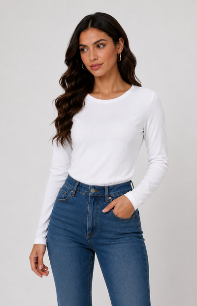 Art 1402 camiseta térmica blanca unisex