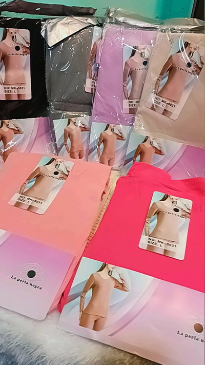 Art. 1412 polera lycra térmicas perla negra