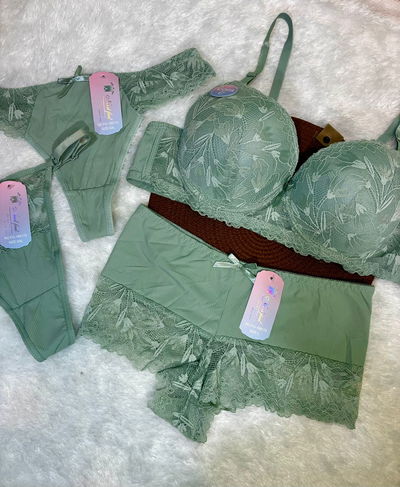 Art 635 conjunto soft de encaje y lycra 4 piezas