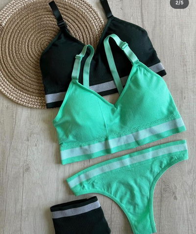 Art.636 conjunto deportivo T85 al T100 triangular con taza desmontable y less