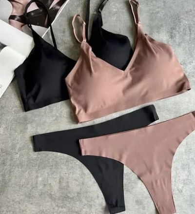 Art.629 Conjunto de latex sin costura entero atrás y less T95 al T105											