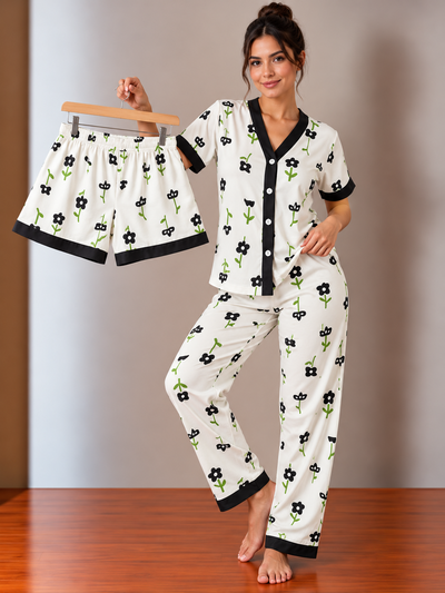 Art.1561 Pijama camisero 3 piezas 