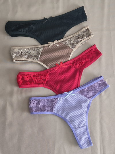 Art.239 Colaless Morley con encaje x3 