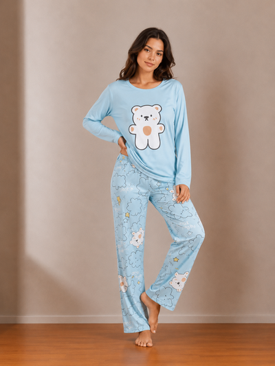Art.1502 Pijama estampado algodon&lycra mujer