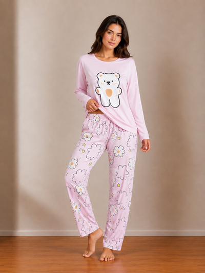 Art.1502 Pijama estampado algodon&lycra mujer