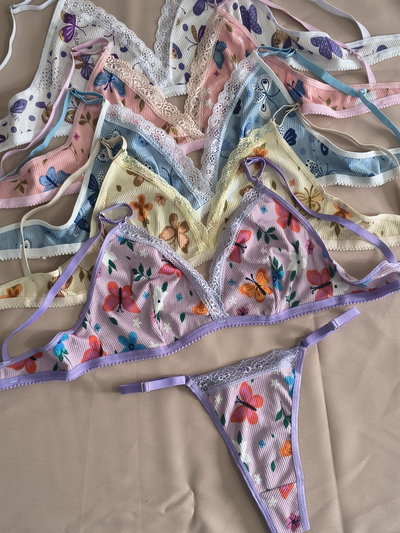 Art 674 Conjunto bralette morley mariposas