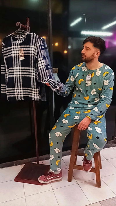 Art 1513 pijama plush hombre estampado