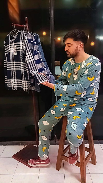 Art 1513 pijama plush hombre estampado