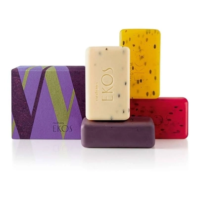 Ekos Jabones en barra puro vegetal exfoliantes - 4 unidades de 100 g c/u