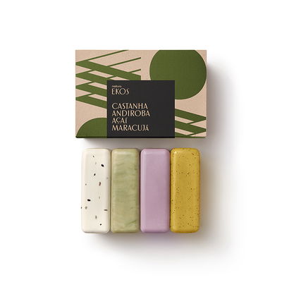 Jabones en barra puro vegetal cremosos y exfoliantes - 4 unidades de 100 g c/u