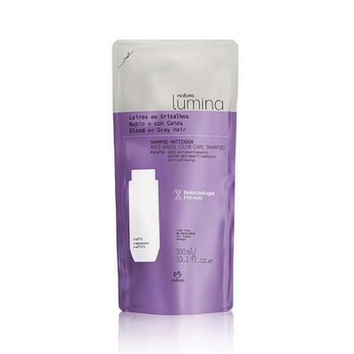 Repuesto Shampoo matizador cabello rubio o con canas - 300 ml - Lumina