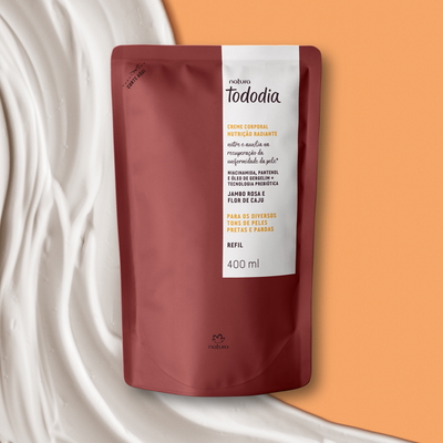 Jambo Rosa e Flor de Caju Repuesto Crema corporal Nutritiva Tododia 