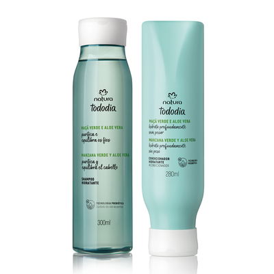 Kit Hidratante Tododia Manzana Verde y Aloe Vera Shampoo y Acondicionador