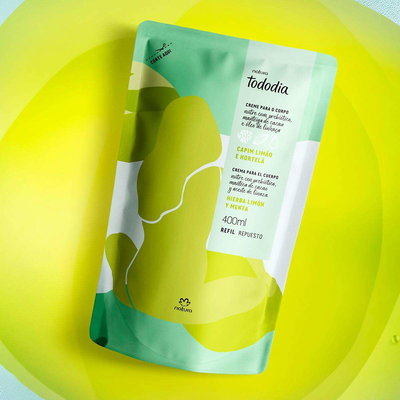 Hierba limón y menta Repuesto Crema Nutritiva para el Cuerpo Tododia 