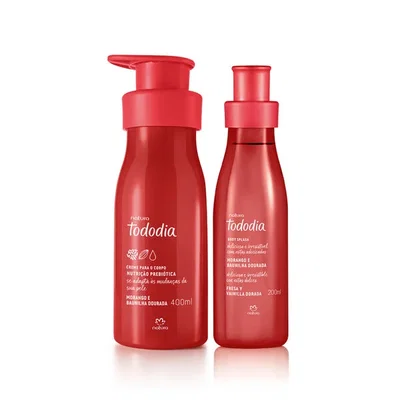 Kit Tododia Morango e Baunilha Dourada (Fresa y vainilla dorada)