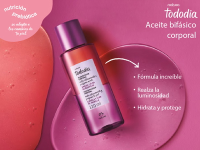 Aceite bifásico corporal ciruela y flor de vainilla - 120 ml - Tododia