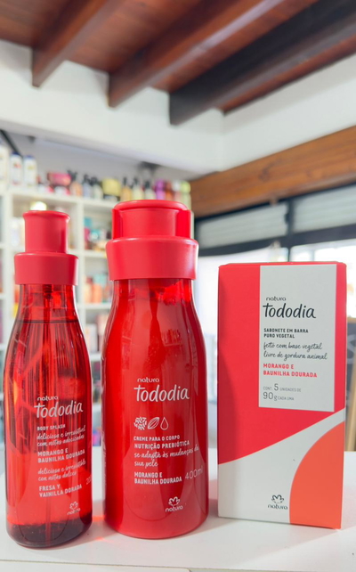 Kit Tododia Morango e Baunilha Dourada (Fresa y vainilla dorada)