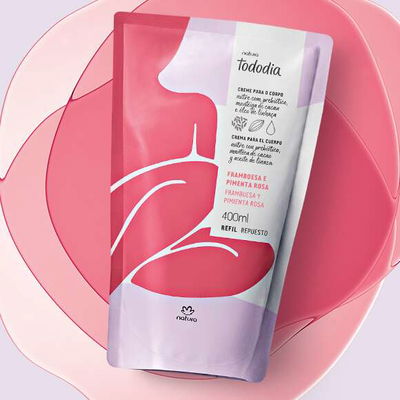 Repuesto Crema Nutritiva para el Cuerpo Tododia frambuesa y pimienta rosa