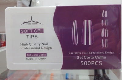 Caja tips Paris night cortos 500u press on softgel