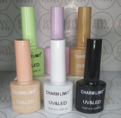 6 esmaltes Charm Limit tapa color 10ml