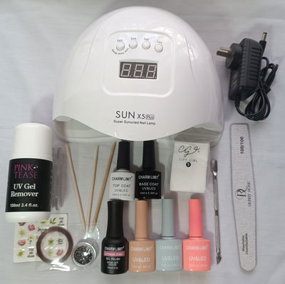 Kit para uñas semipermanente completo con cabina Sun 48 a 80w