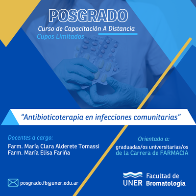  Curso de Posgrado A Distancia “Antibioticoterapia en infecciones comunitarias”