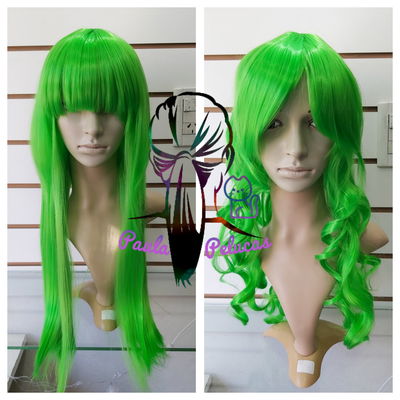 Peluca verde manzana