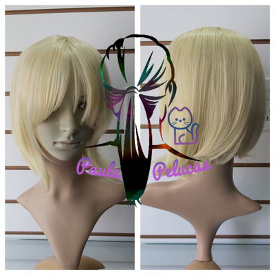 Peluca carre rubio platino 