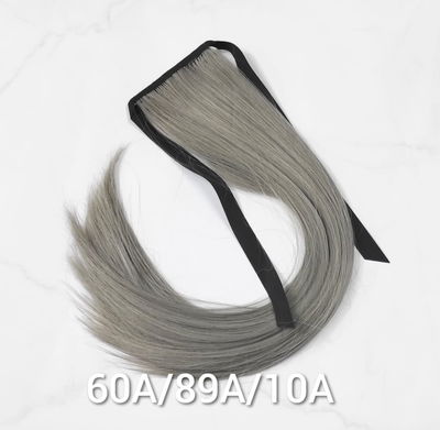 Postizo cola con cinta gris