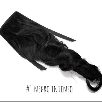 Postizo cola con cinta negro