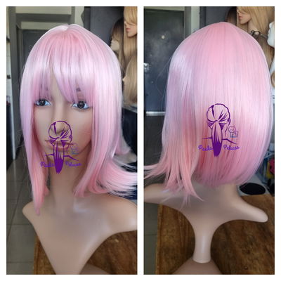 Peluca carre rosa pastel