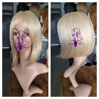 Peluca carre rubio platino 