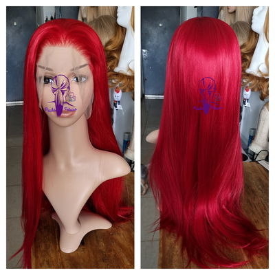 Peluca lace front roja