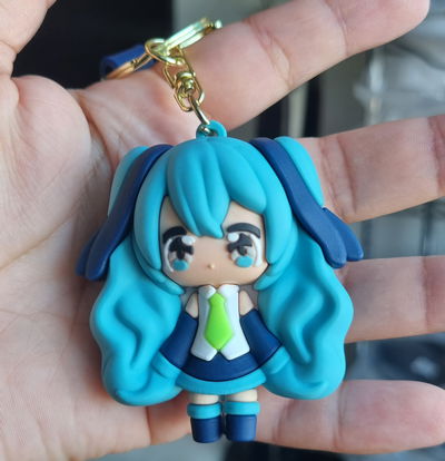 Llavero miku hatsune de goma