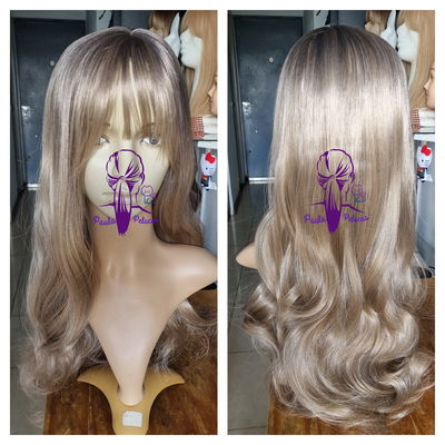 Peluca negro degrade rubio