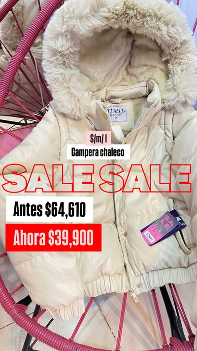 Campera  chaleco (dos en uno) liquidación invierno sin cambios  