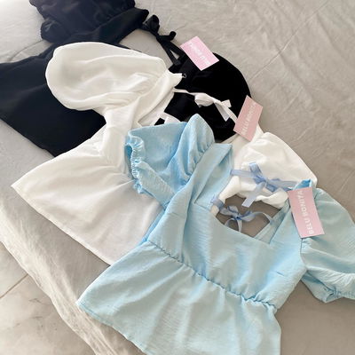 BLUSA LAZO EN ESPALDA 
