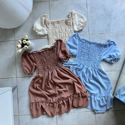 Vestido  corto frunce pecho