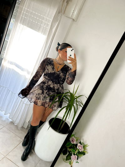 Vestido tul estampa 