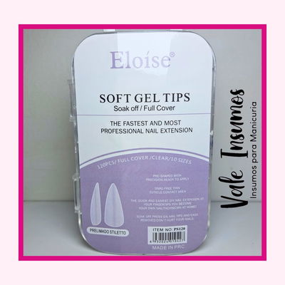 Tips Soft Gel 120un. - Elosie 