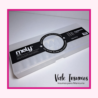 Tips Soft Gel Cuadrada Corto - Mely