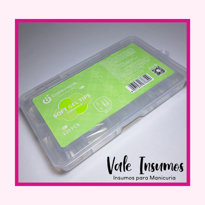 Tips Soft Gel Cuadrado Corto - Cherimoya 